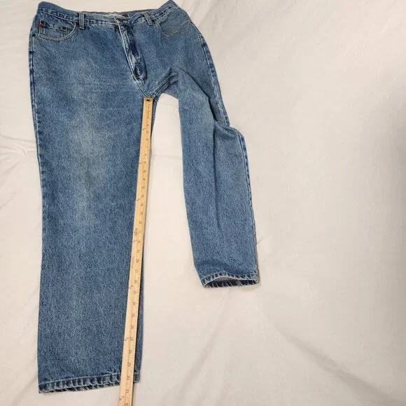 BUGLE BOY 750 Vintage Unisex Baggy Tapered Easy Fit Size 38W 32 IN Exc. Condit. - Picture 13 of 16